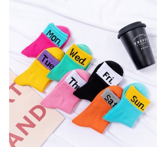 Week Socks - A different color for each day of the week
