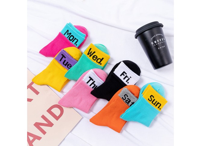 Week Socks - A different color for each day of the week