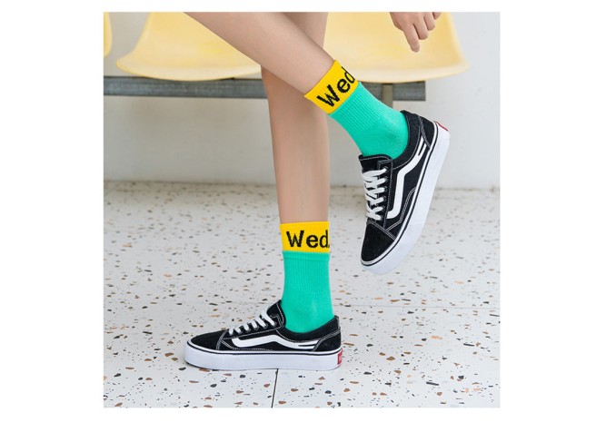 Week Socks - A different color for each day of the week