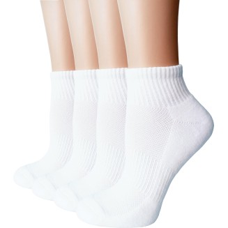 Women's Moisture Wicking Athletic Low Cut Ankle Cotton Socks Cushion