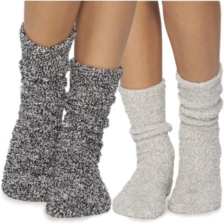 CozyChic Women Heathered Socks, Crew Socks, Plush Socks, Loungewear