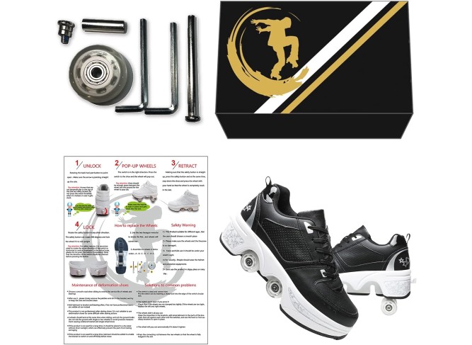 Roller Skate Shoes for Women Four Rounds Children's Roller Skates Shoes 