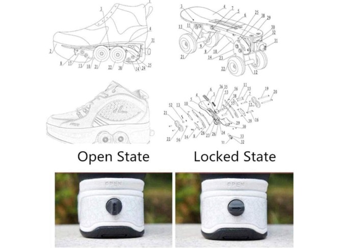 Roller Skate Shoes for Women Four Rounds Children's Roller Skates Shoes 