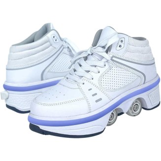Walking Shoes Invisible Roller Skate,Outdoor 2-in-1 Parkour Shoes/Inline Roller Skating Shoes