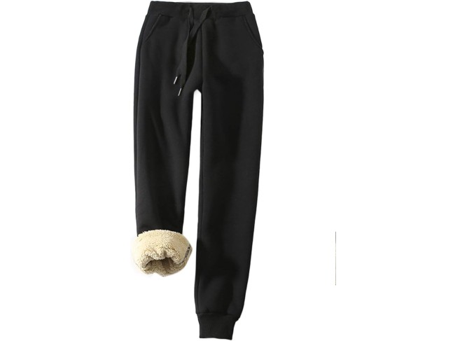 Women's Warm Sherpa Lined Athletic Sweatpants Jogger Fleece Pants