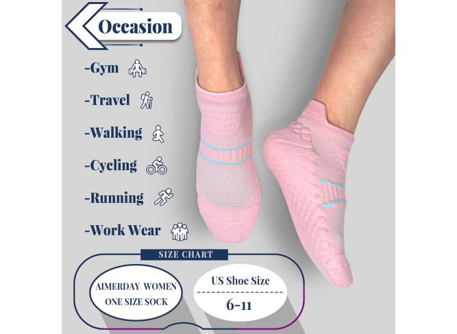 Womens Athletic Ankle Socks Max Cushioned Low Cut Running Socks