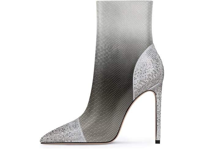 Women Bling Pointed Toe High Heels Ankle Boots Stiletto Studded