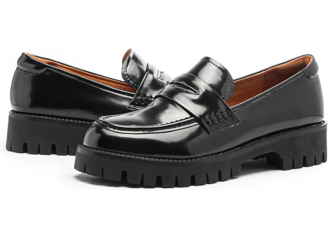 Platform Penny Loafers for Women Comfort Chunky Slip On Dressy Shoes
