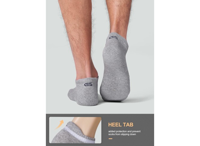 6 Pairs Ankle Athletic Running Socks Low Cut Sports Tab Socks for Men and Women