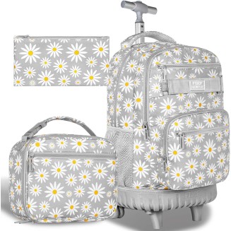 Rolling Backpack for Girls boys, Men Women Roller Wheels Bookbag, Laptop Wheeled School Bag