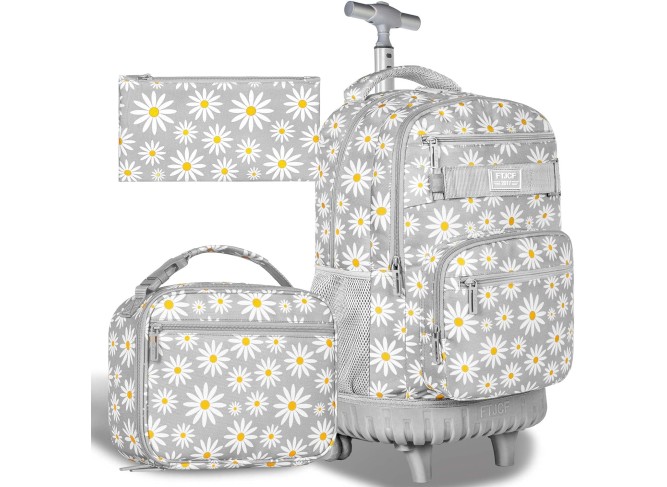 Rolling Backpack for Girls boys, Men Women Roller Wheels Bookbag, Laptop Wheeled School Bag