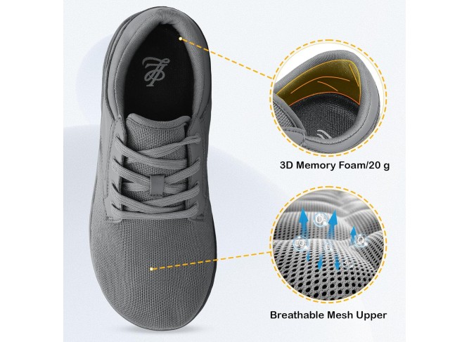 Mens Dress Shoes Wide Toe Walking Shoes Minimalist Barefoot Shoes Casual Sneakers Breathable Zero Drop Shoes