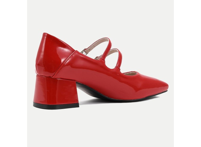 Women's Patent Leather Commuting Mary Jane Shoes Casual Low Heel Dress Shoes Office Work Pumps Shoes