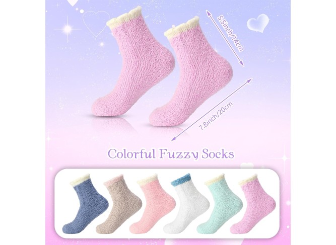 100 Pairs Women Fuzzy Socks Bulk Winter Warm Soft Cozy Fluffy Microfiber Socks Sleeping