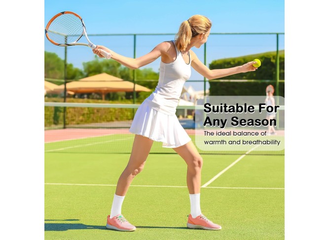 36 Pairs Crew Socks for Women Cotton Tall Socks Bulk Breathable Running Hiking Athletic Long Sock