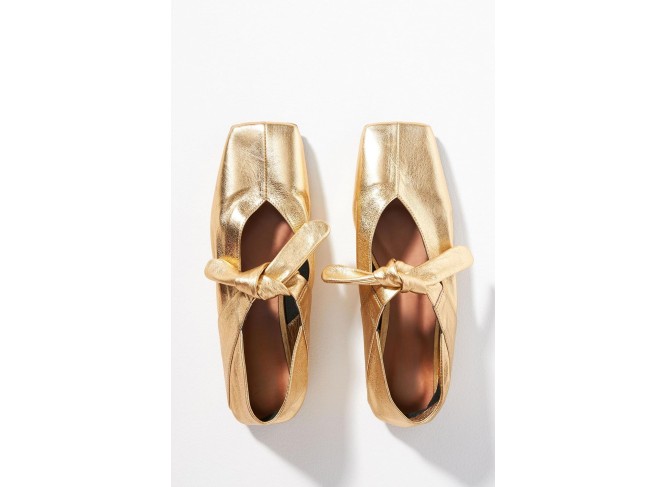 Silver Bow Ballet Flats Shoes for Women Bow Tie Slip On Mary Jane Flats Square Toe Casual Dress Ballerina Shoes