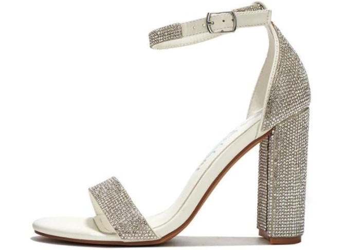 Heeled Sandals Ankle Strap Open Toe Block Heel Sandals Fashion One Belt Hihg Chunky Heel Dress Sandals