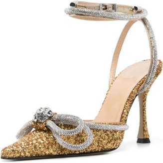Women's Sparkling Lace-Up Ankle Strap High Heel Sandals with and Crystal