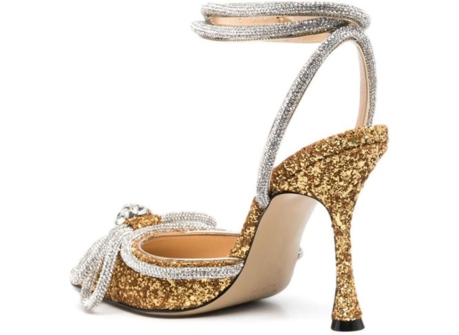 Women's Sparkling Lace-Up Ankle Strap High Heel Sandals with and Crystal