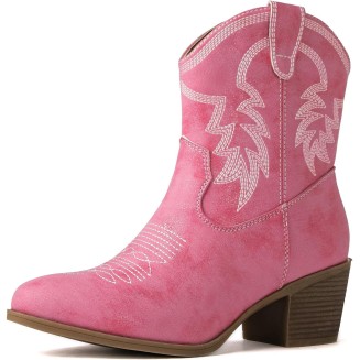 Women's Mid Calf The Western Cowboy Boots Fashion Cowgirl Boots
