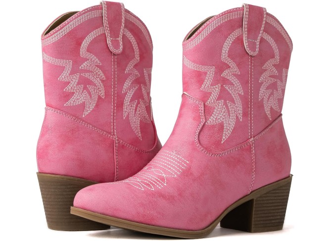 Women's Mid Calf The Western Cowboy Boots Fashion Cowgirl Boots