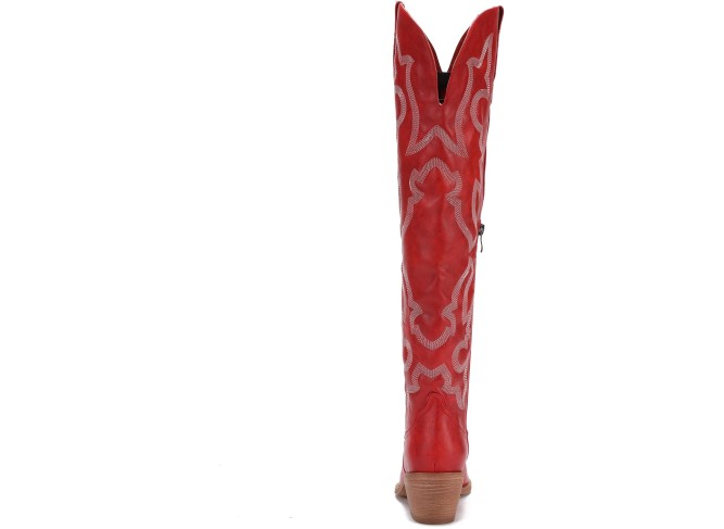 Cowboy Boots for Women Western Stitch Patterns Over The Knee Cowgirl Boots Snip Toe Chunky Heel Western Boots