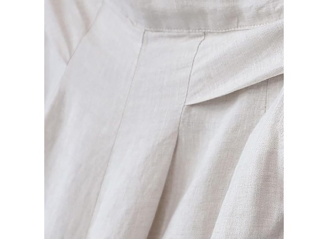 Cotton and Linen Skirt Women's Loose Summer Thin Drooping Wide Leg Pants Half Loose Tight Waist and Thin Casual