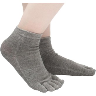Copper Fabric Cotton Five-Toe Socks 6 Sets, Low Cut, Breathable Athletic Running Foot Odor Prevention