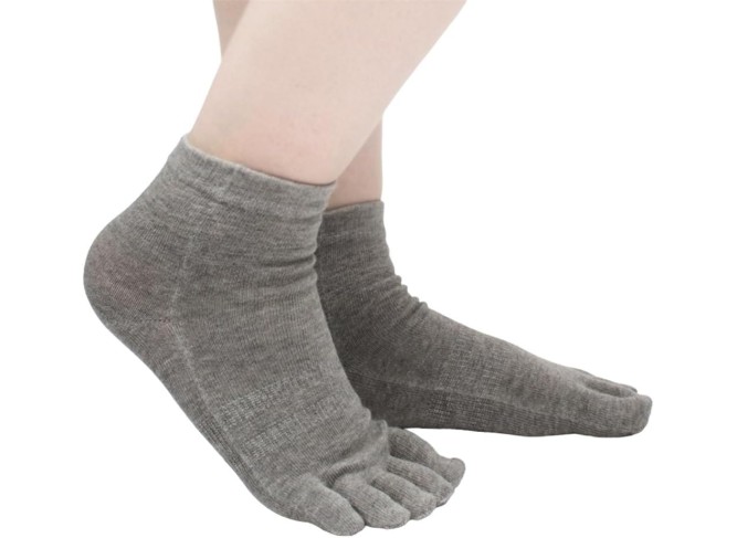 Copper Fabric Cotton Five-Toe Socks 6 Sets, Low Cut, Breathable Athletic Running Foot Odor Prevention