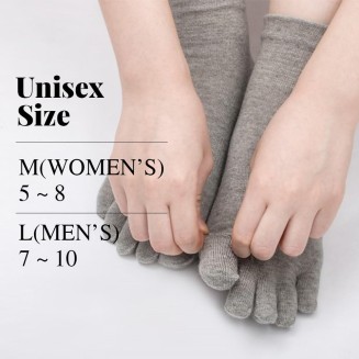 Copper Fabric Cotton Five-Toe Socks 6 Sets, Low Cut, Breathable Athletic Running Foot Odor Prevention