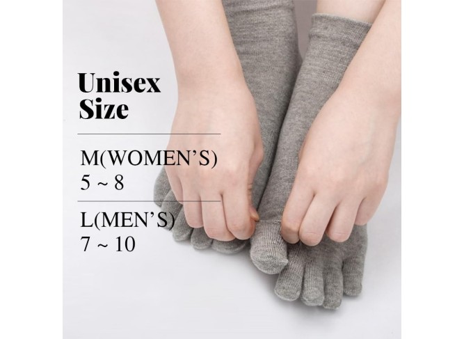 Copper Fabric Cotton Five-Toe Socks 6 Sets, Low Cut, Breathable Athletic Running Foot Odor Prevention