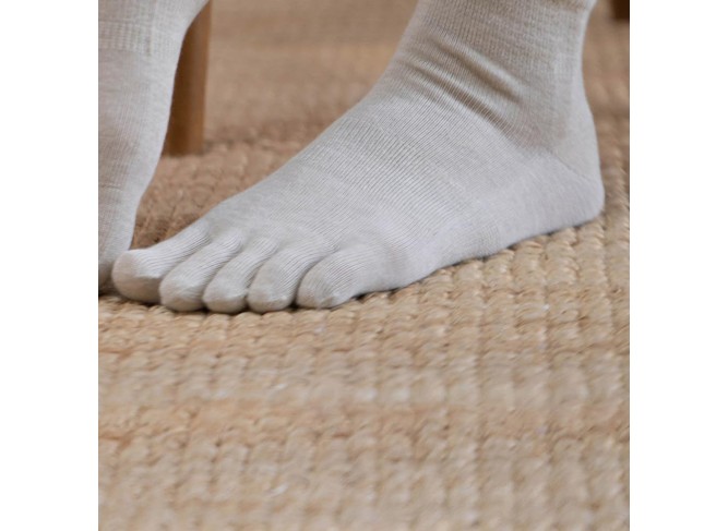 Copper Fabric Cotton Five-Toe Socks 6 Sets, Low Cut, Breathable Athletic Running Foot Odor Prevention