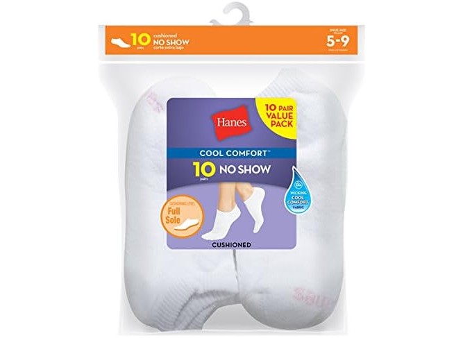 womens Value, No Show Soft Moisture-wicking Socks