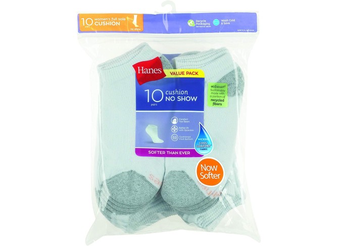 womens Value, No Show Soft Moisture-wicking Socks