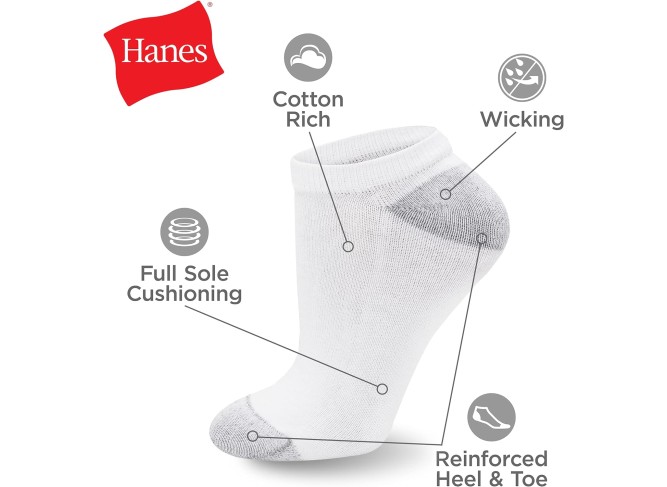 womens Value, No Show Soft Moisture-wicking Socks