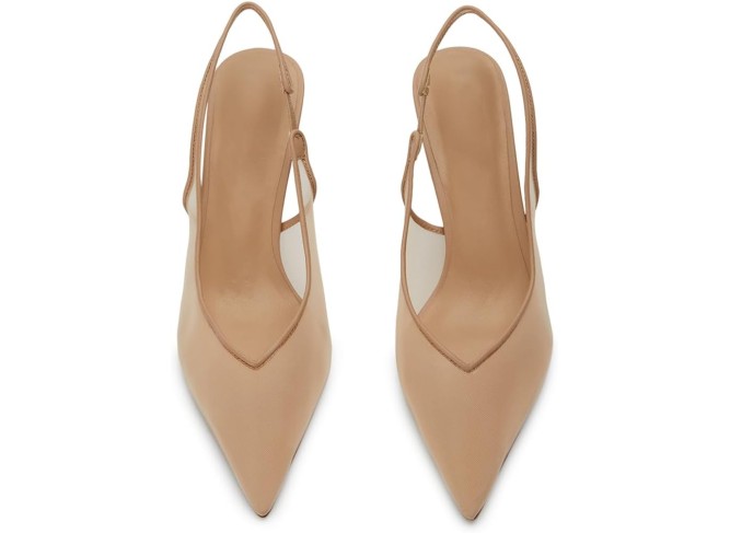 Women's Fine Mesh Slingback Kitten Heels,Pointed Toe Sling Back Heels,Casual Wedding Shoes
