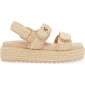 Woven Slingback Platform Sandal,Comfortable Slide Sandals for Women with Double Adjustable Slingback Strap