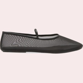 Women's Daisies Fine Mesh Ballet Flats,Round Toe Ballerina Shoes