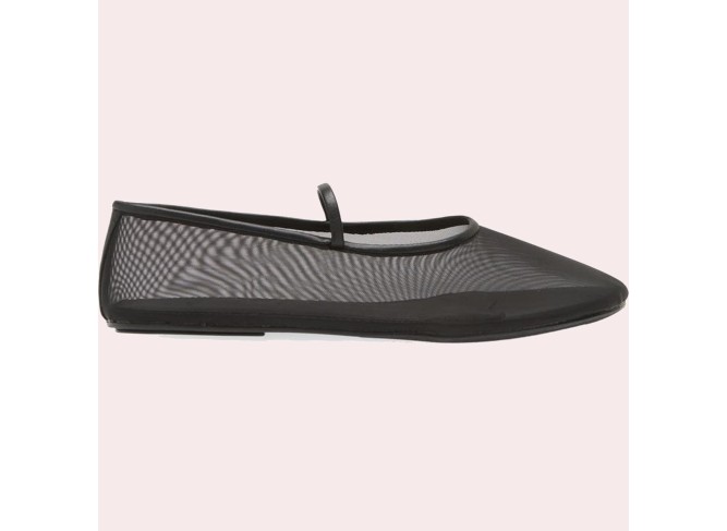 Women's Daisies Fine Mesh Ballet Flats,Round Toe Ballerina Shoes